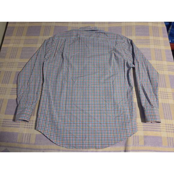 HAGEN Button Sport Shirt CARMEL FIT Men's LARGE L Plaid Check Cotton Multicolor - Picture 6 of 8
